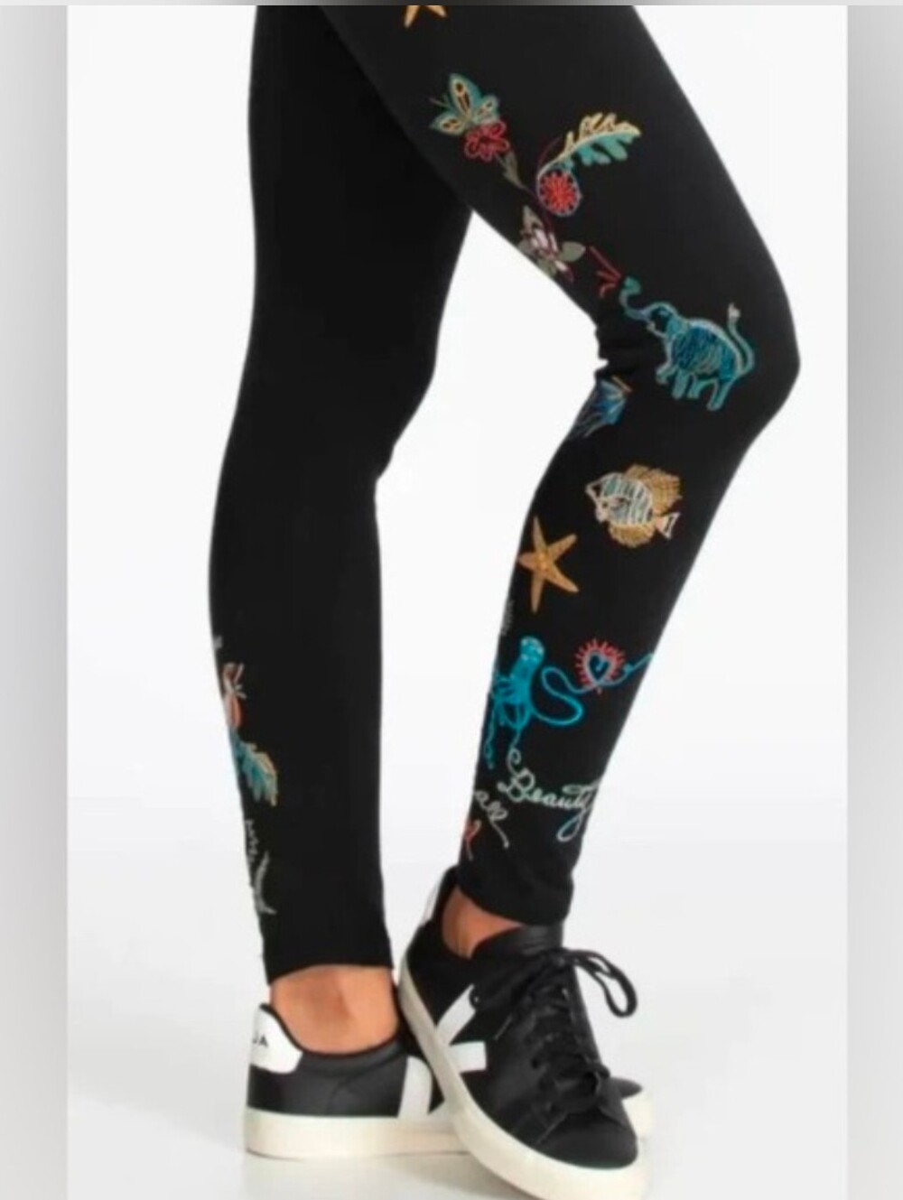 Johnny Was Zoe Embroidery Leggings XXS